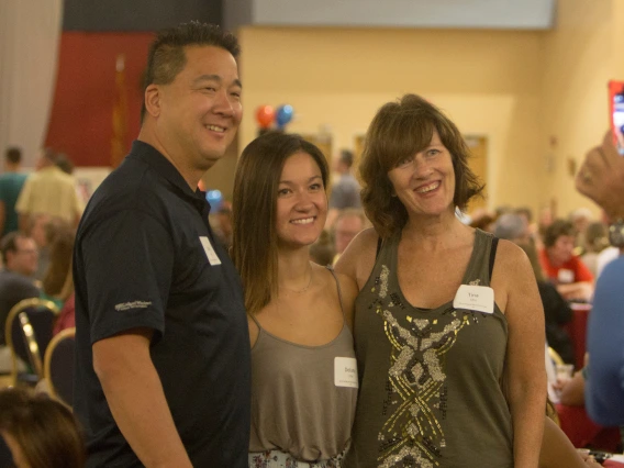 university of arizona student smiling with family