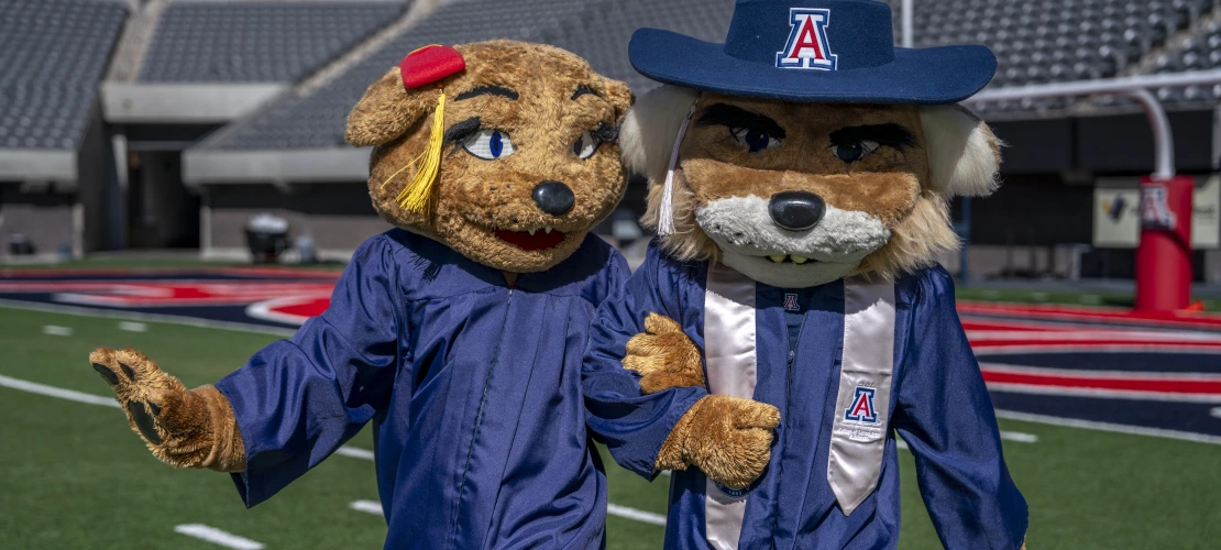 wilbur and wilma in cap and gown