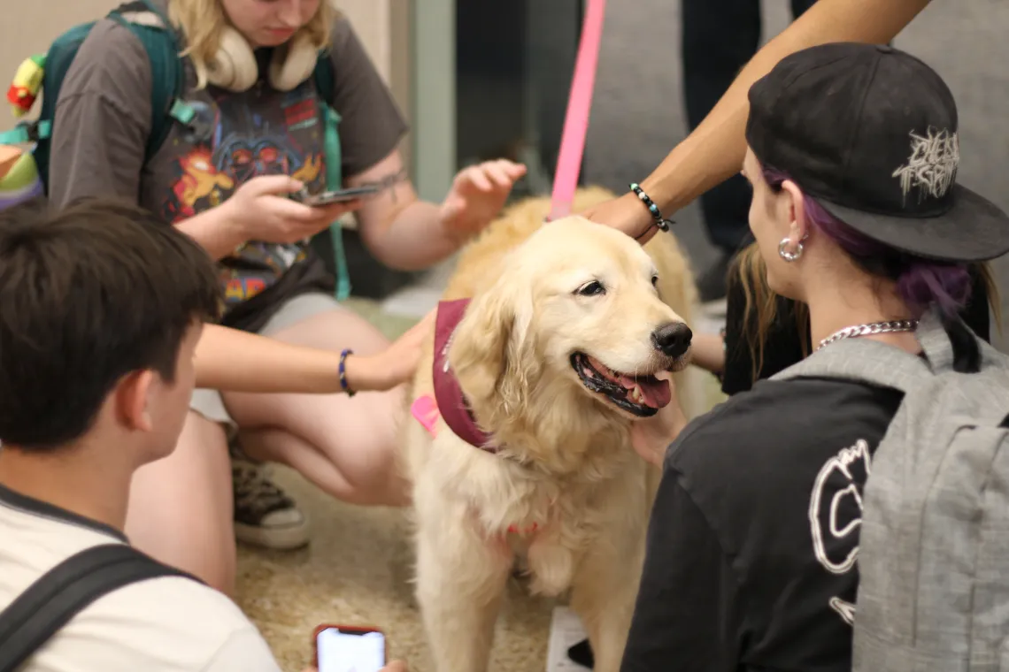 Sally getting some love from students